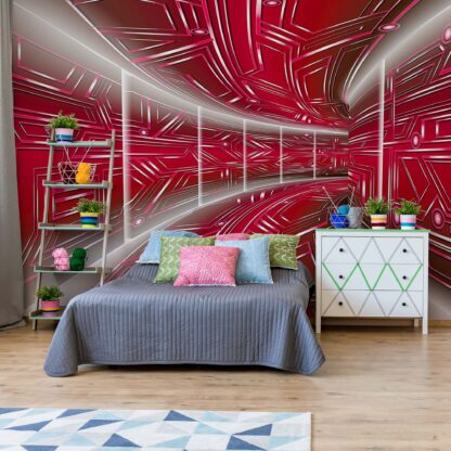 Modern 3D Tech Tunnel Red(10075WM)