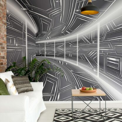 Modern 3D Tech Tunnel Grey(10080WM)
