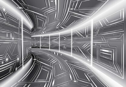 Modern 3D Tech Tunnel Grey(10080WM) - Image 2