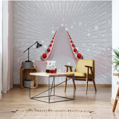 Modern 3D Abstract Design Red(10064WM)