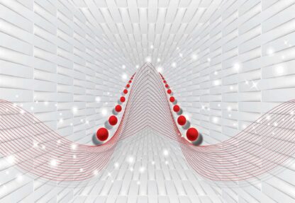 Modern 3D Abstract Design Red(10064WM) - Image 2