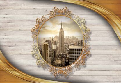 Wood Texture View Of New York City(10067WM) - Image 2