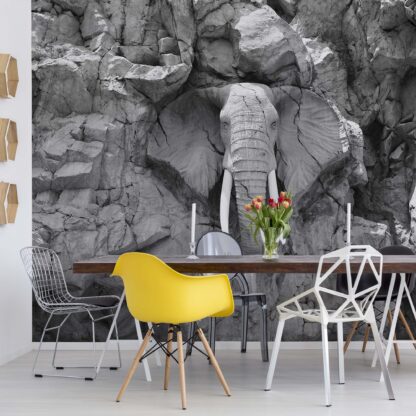 Stone Elephant Black And White(10116WM)