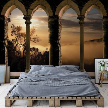 Mountain Sunrise Stone Archway View(10138WM)