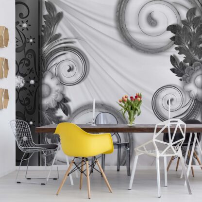 Grey Swirls Ornamental Design(10209WM)
