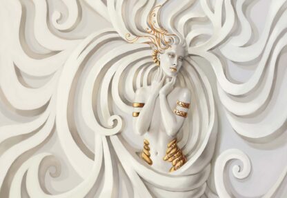 3D Classical Woman Stone Sculpture Swirls(10232WM) - Image 2