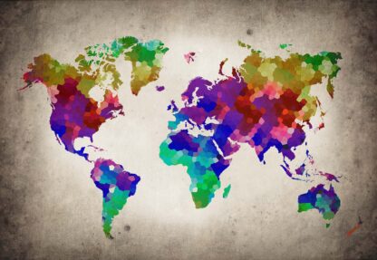 Watercolour World Map(10247WM) - Image 2