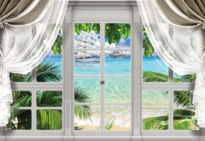 3D Door View Tropical Island Beach(10632WM) - Image 2