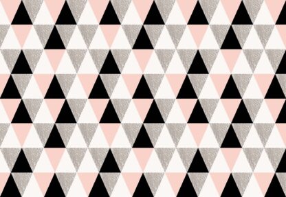 Modern Pink And Black Geometric Triangle Pattern(10635WM) - Image 2
