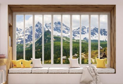 3D Window View Mountains Alps(10658WM) - Image 2