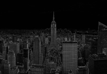 Black Modern New York Skyline(10687WM) - Image 2