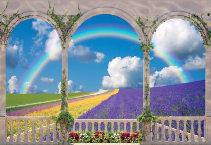 Lavander Field View Through Arches(1074WM) - Image 2