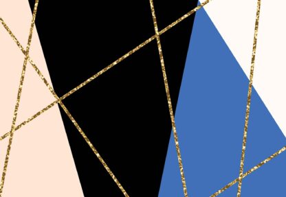 Modern Geometric Design Black Blue(10777WM) - Image 2