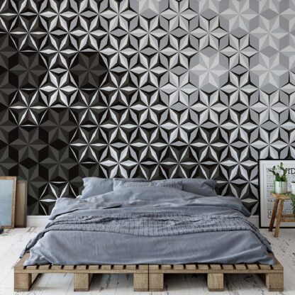 Modern 3D Black And White Pattern(10938WM)