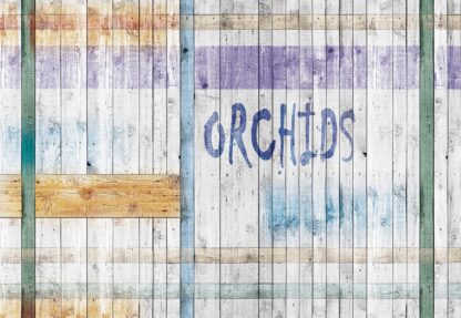 Painted Wood Planks Orchids(1099WM) - Image 2