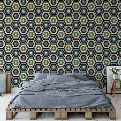 Modern Hexagonal Pattern(11138WM)