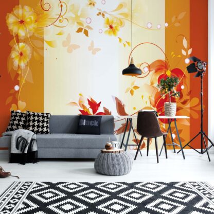 Floral Design Orange(1167WM)
