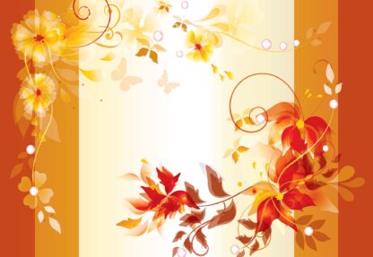 Floral Design Orange(1167WM) - Image 2