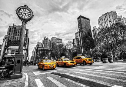 New York City Yellow Cabs Black And White(1171WM) - Image 2