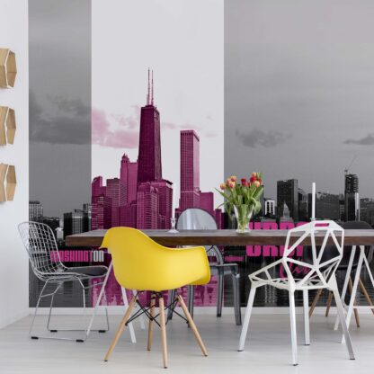 City Skyline Pink(1172WM)