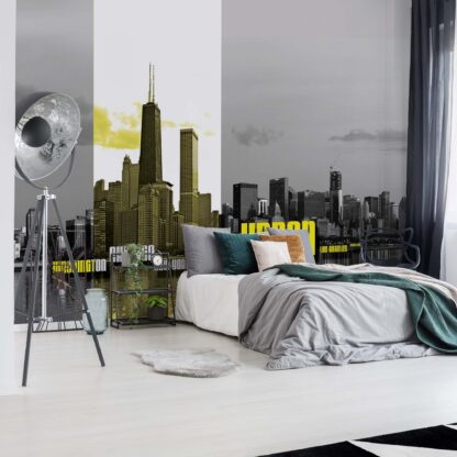 City Skyline Yellow(1174WM)