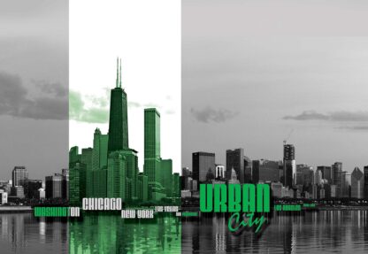 City Skyline Green(1175WM) - Image 2