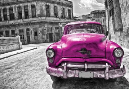 Vintage Car Cuba Havana Pink(1177WM) - Image 2