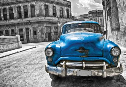 Vintage Car Cuba Havana Blue(1178WM) - Image 2