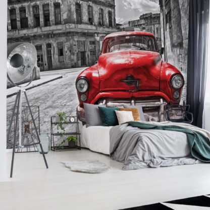 Vintage Car Cuba Havana Red(1181WM)