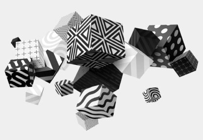 3D Black And White Cubes(11906WM) - Image 2