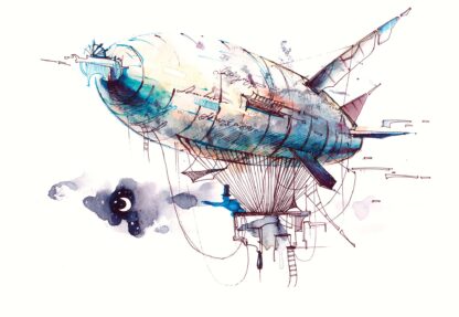 Watercolour Airship(11926WM) - Image 2