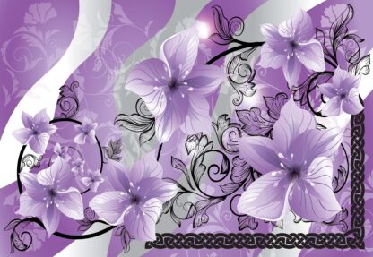 Flowers Floral Pattern Purple(1232WM) - Image 2