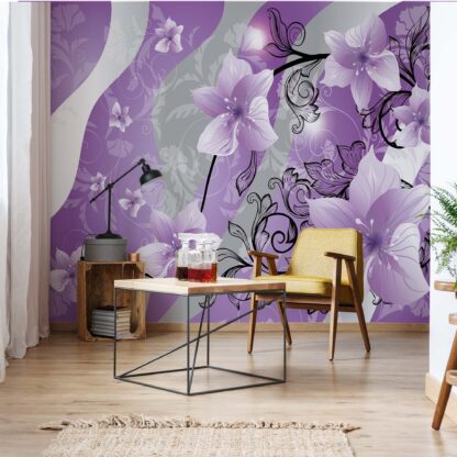 Flowers Floral Pattern Purple(1235WM)