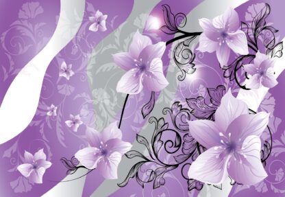 Flowers Floral Pattern Purple(1235WM) - Image 2