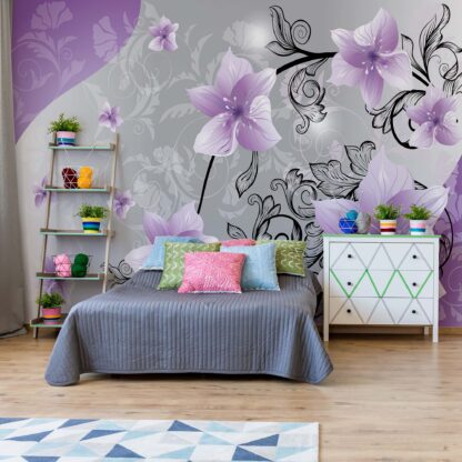 Flowers Floral Pattern Purple(1238WM)
