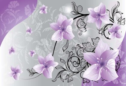 Flowers Floral Pattern Purple(1238WM) - Image 2