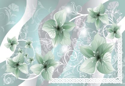 Flowers Floral Pattern Green(1239WM) - Image 2