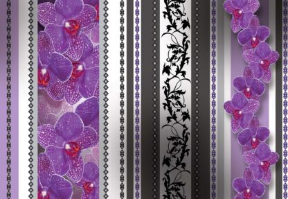 Luxury Floral Design Purple Orchids(1277WM) - Image 2
