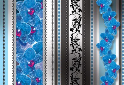 Luxury Floral Design Blue Orchids(1278WM) - Image 2