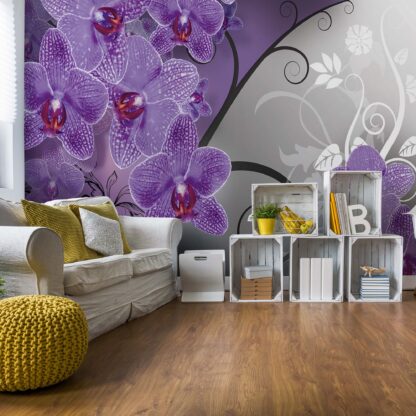 Modern Floral Design Purple Orchids(1280WM)
