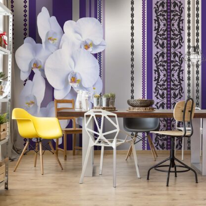 Luxury Floral Design Orchids Purple(1283WM)