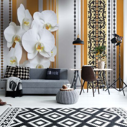 Luxury Floral Design Orchids Yellow(1285WM)