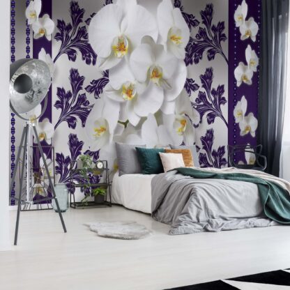 Luxury Floral Design Orchids Purple(1289WM)