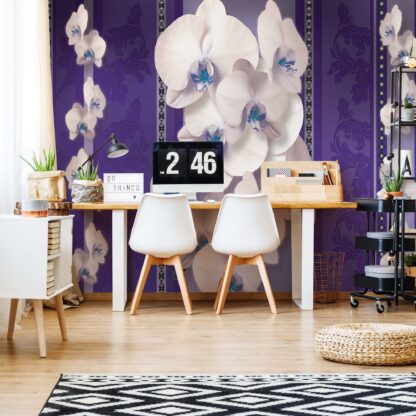 Luxury Floral Design Orchids Purple(1294WM)