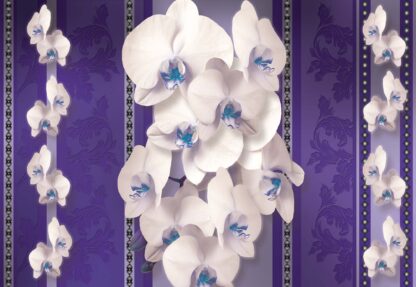 Luxury Floral Design Orchids Purple(1294WM) - Image 2