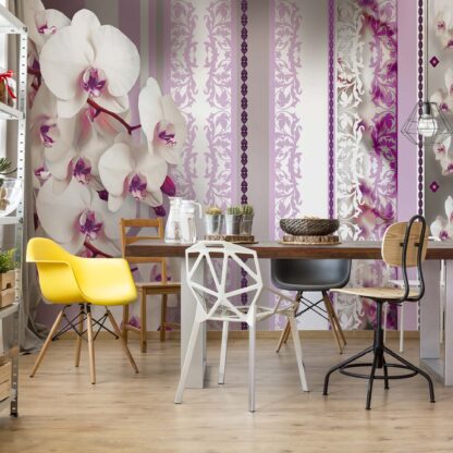 Luxury Floral Design Orchids Purple(1303WM)