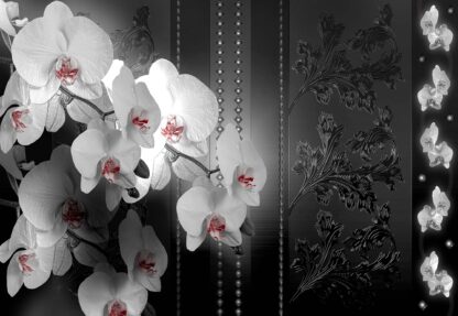 Luxury Dark Floral Design Orchids(1328WM) - Image 2