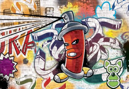 Graffiti Street Art Red(1395WM) - Image 2