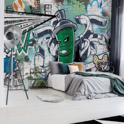 Graffiti Street Art Green(1396WM)