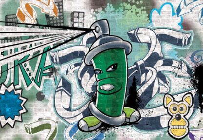 Graffiti Street Art Green(1396WM) - Image 2